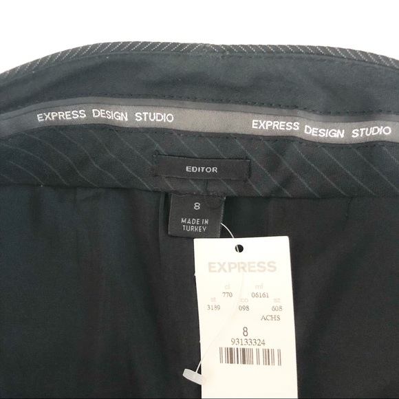 NWT Express Black Pinstriped Pencil Skirt - Picture 4 of 6